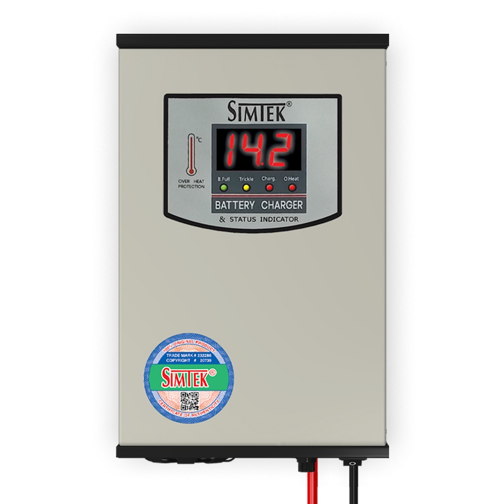 Simtek Digital Fully Automatic Battery Charger 12V 20Amp with Digital Meter – 3 Months Warranty