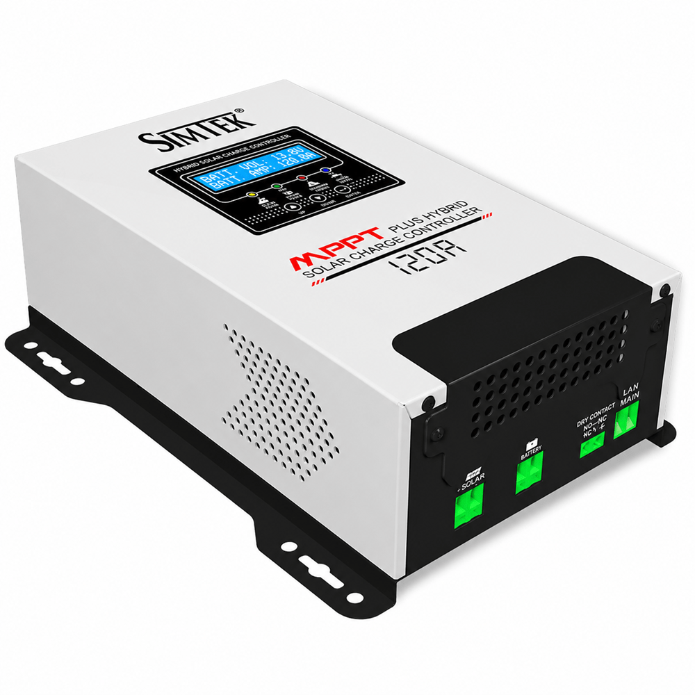 Simtek Mppt Plus Hybrid Solar Charge Controller 170v Voc 120amp Fully Automatic With Dual Lcd & Led Display Auto Detect 12v/24v – 1 Year Warranty - Image 3