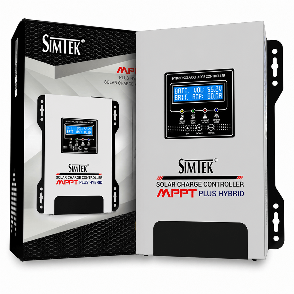 Simtek Mppt Plus Hybrid Solar Charge Controller 170v Voc 80amp 48v Fully Automatic With Dual Lcd & Led Display – 1 Year Warranty - Image 3