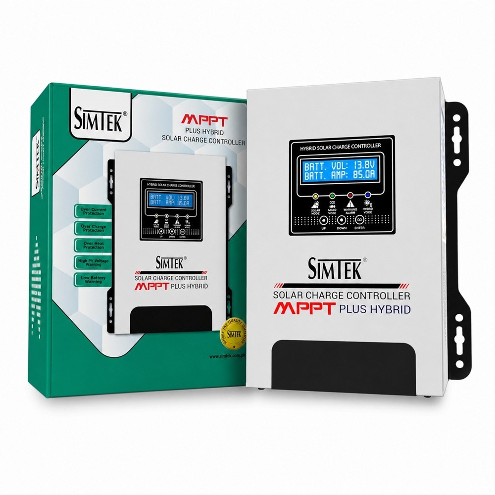 Simtek Mppt 150v 85amp Plus Hybrid Solar Charge Controller Fully Automatic With Dual Lcd & Led Display Auto Detect 12v/24v - 1 Year Warranty - Image 6