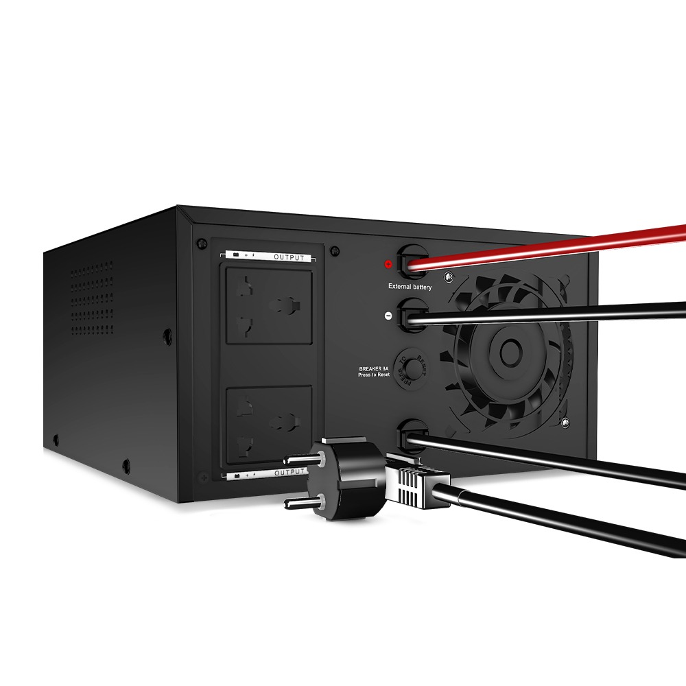 Simtek Pure Sine Wave Inverter 4 Fans & 4 Lights 1200VA - 12v DC - 1 Year Warranty - Image 4
