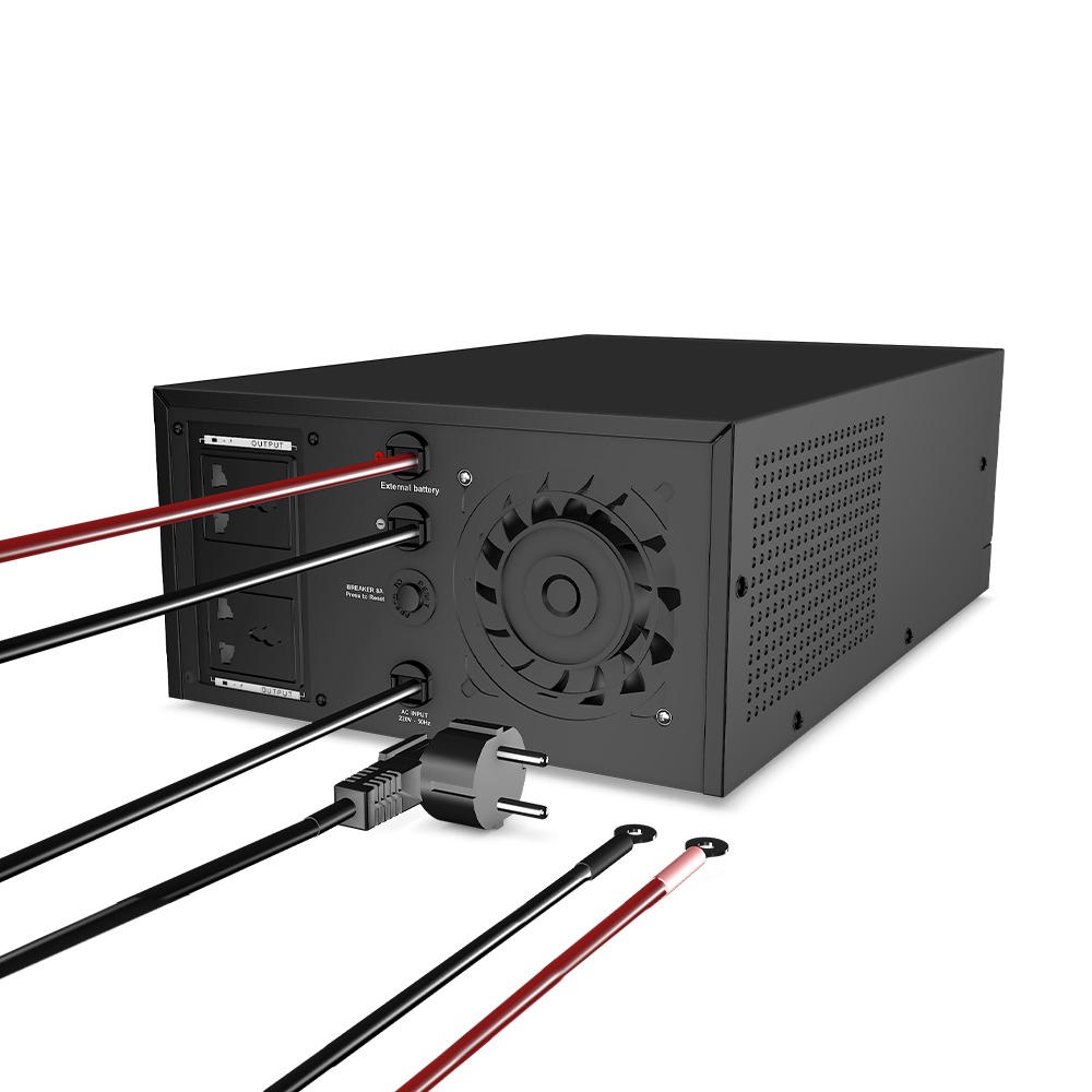 Simtek Pure Sine Wave Inverter 4 Fans & 4 Lights 1200VA - 12v DC - 1 Year Warranty - Image 5