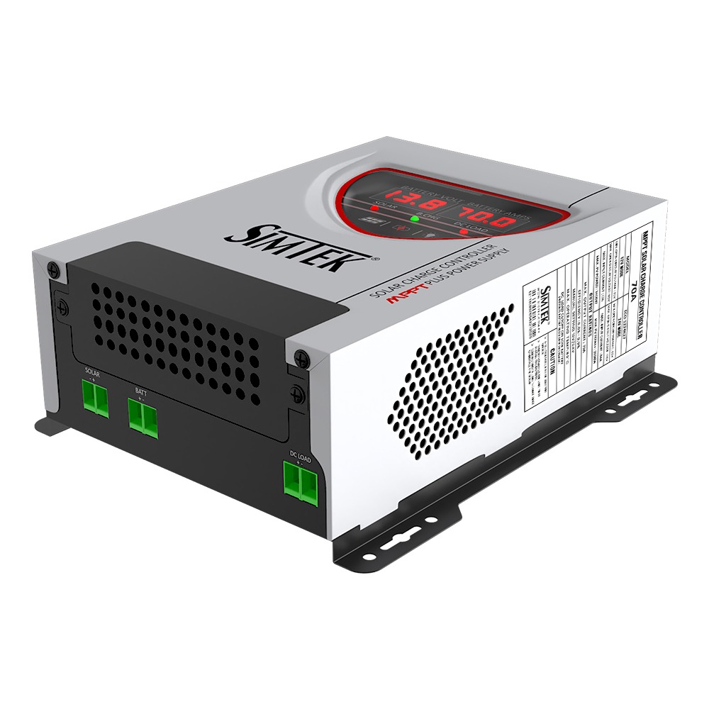 Simtek ECO Series - DC King-70A MPPT Solar Charge Controller – 110 VOC, 70A | 12V/24V | Dual Display | Low Battery Load Cutoff | Works with & without Battery - Image 2