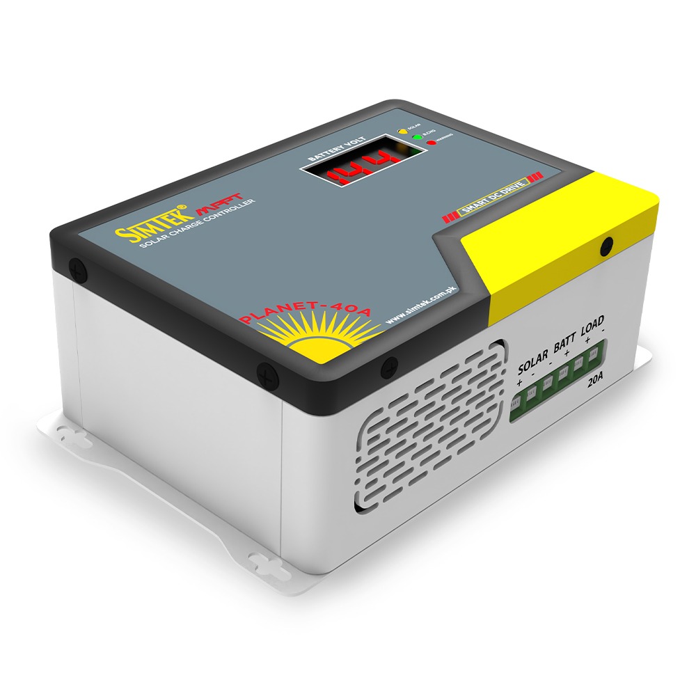 Simtek Planet40 - 40A MPPT Solar Charge Controller – 70 VOC, 40A | 12V | Low Battery Load Cutoff | Works with & without Battery - 3 Months Warranty - Image 3