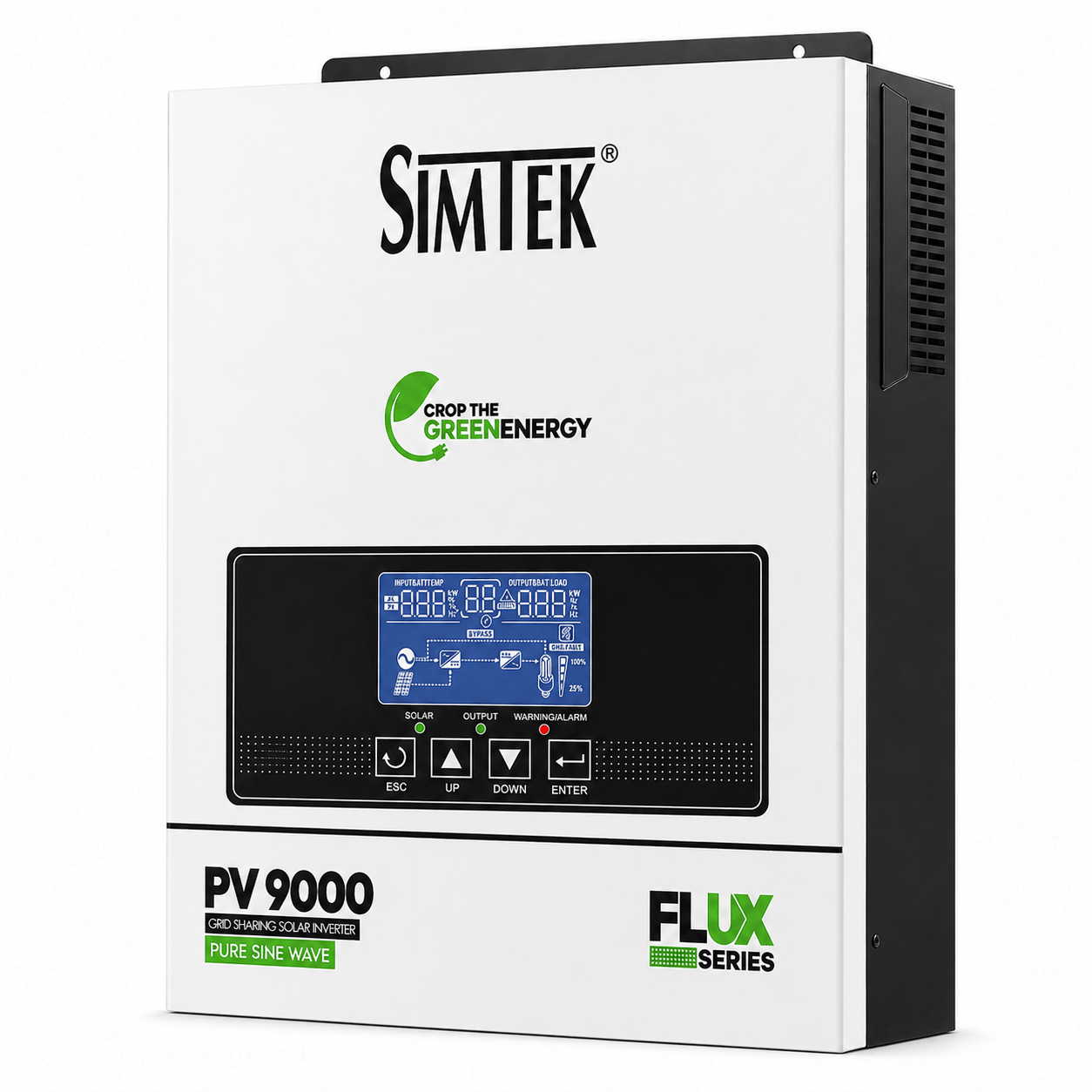 Simtek Flux Series PV9000 with Real Time Grid Sharing (Battery Less)